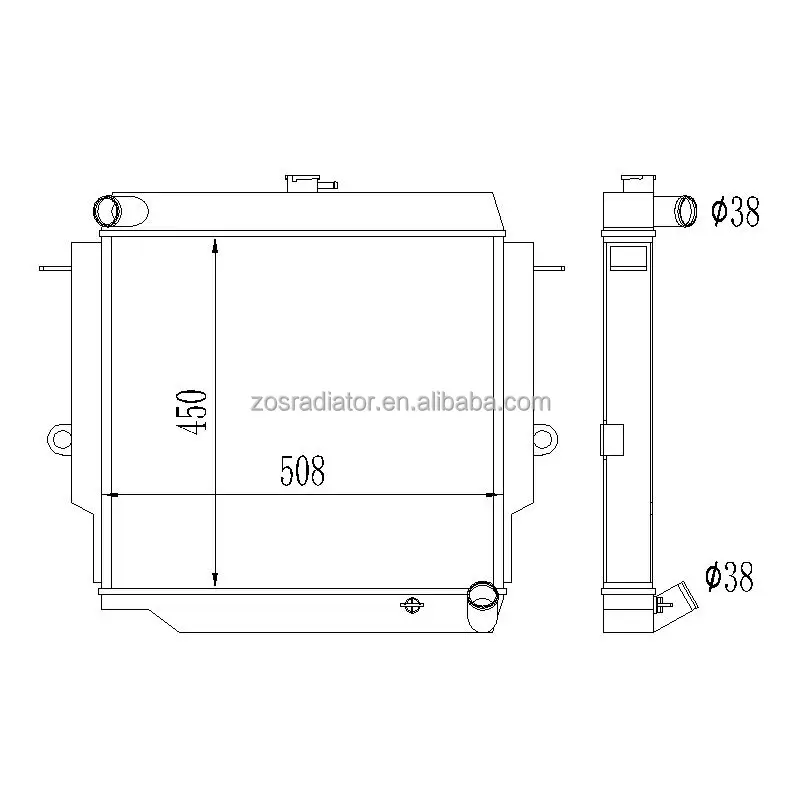 丰田陆地巡洋舰70系列fj70 Fj73 Fj75 4.0l汽油的铝制散热器 - Buy 铝散热器丰田陆地巡洋舰70 Series,陆地巡洋舰 ...