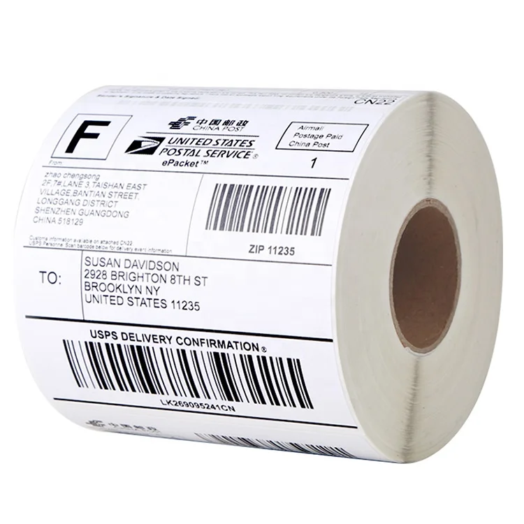 A6 Thermal Paper Waterproof Label 70g  Thermal Transfer Labels Paper Roll Paper 4*6  Printer Roll manufacture