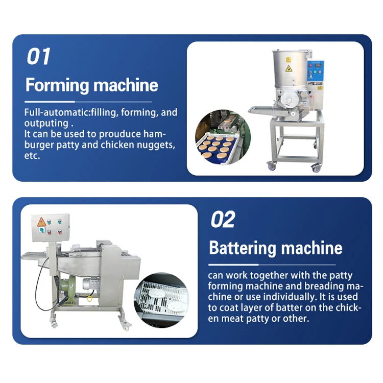 Automatic Burger Forming Machine, Coating