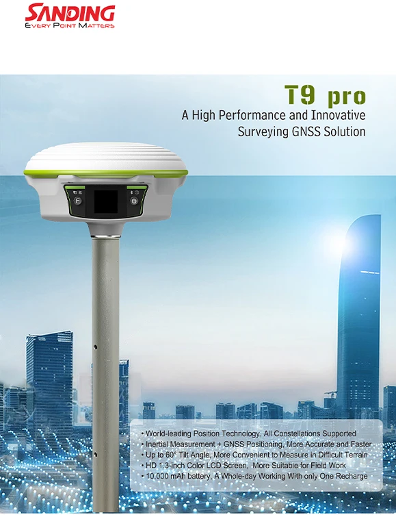 GPS Receiver For A Novice SANDING T9 Base And Rover RTK Surveying Equipment