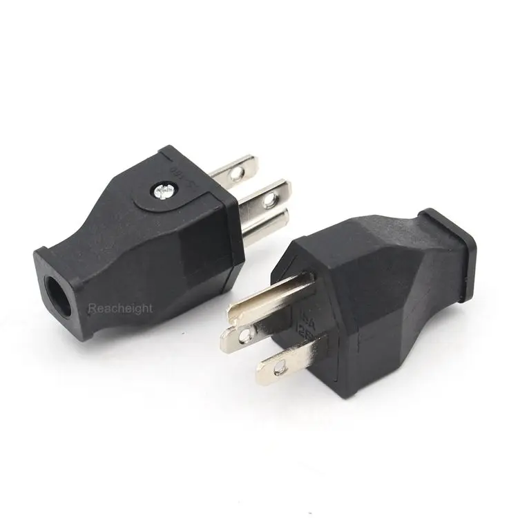 15a 125v Straight Blade Plug Grounding 3wire Male Extension Cord