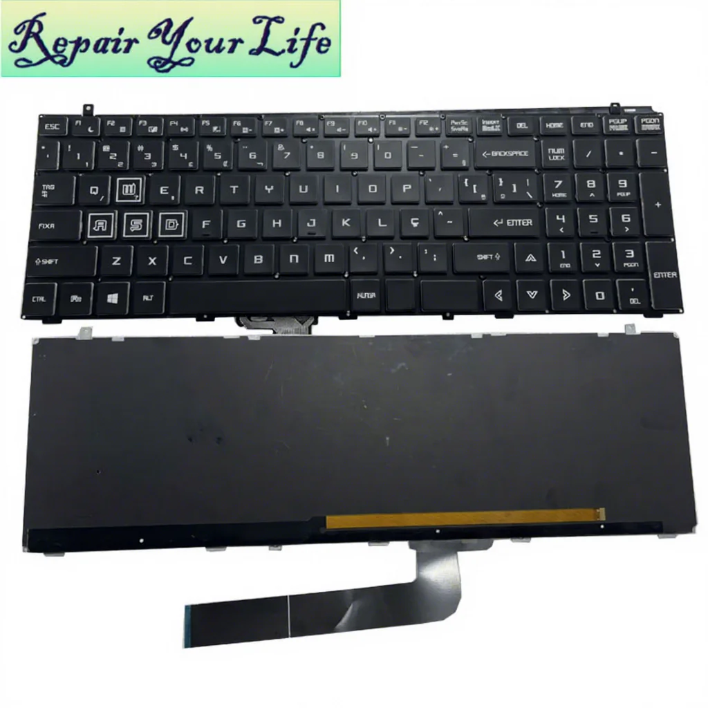 tetotatoMacBook Pro【CS6 /Office】 Teclado Novo PT-BR Brasileiro Retroiluminado RGB para Laptop
