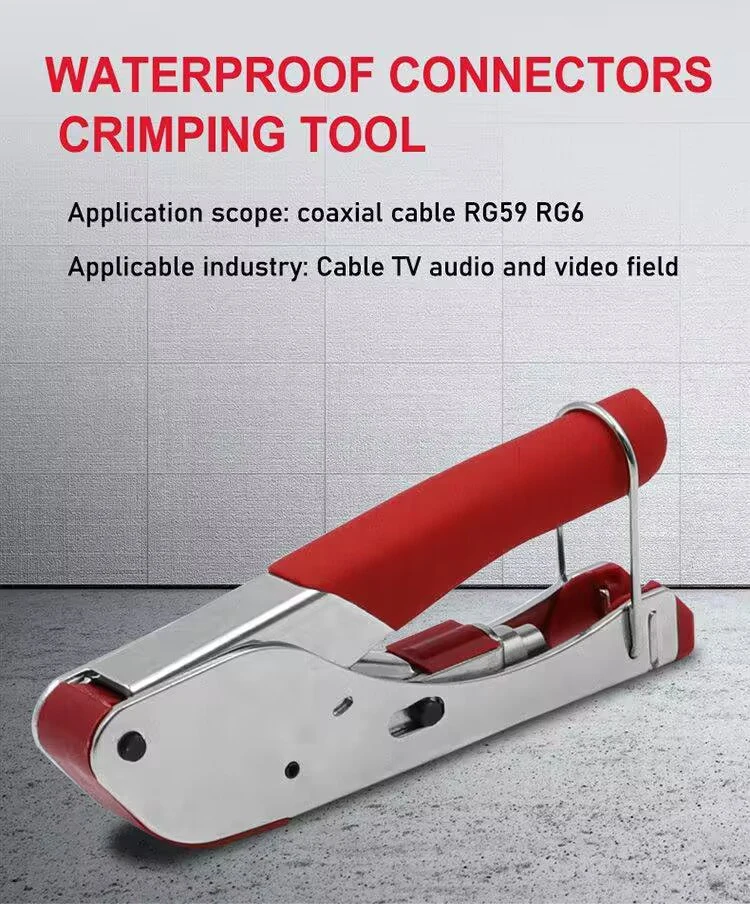 Manual Coaxial Crimper Coaxial Cable Crimping Tool Rg6 Rg59 F Screw
