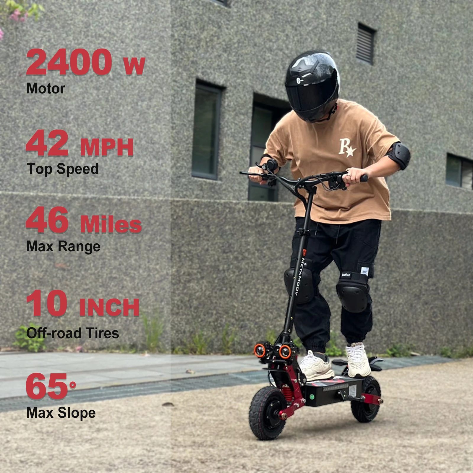 Zondoo 2400w 10inch Electric Scooter - High Speed Commuter