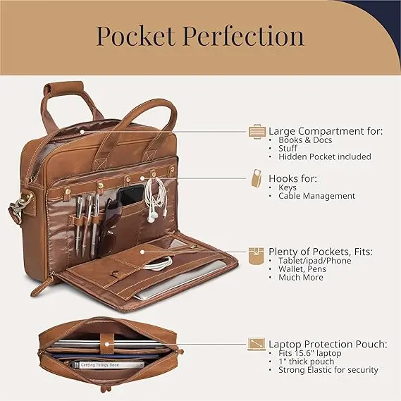 product full grain leather briefcases leather laptop computer handmade messenger large crossbody shoulder office computer college bags-32