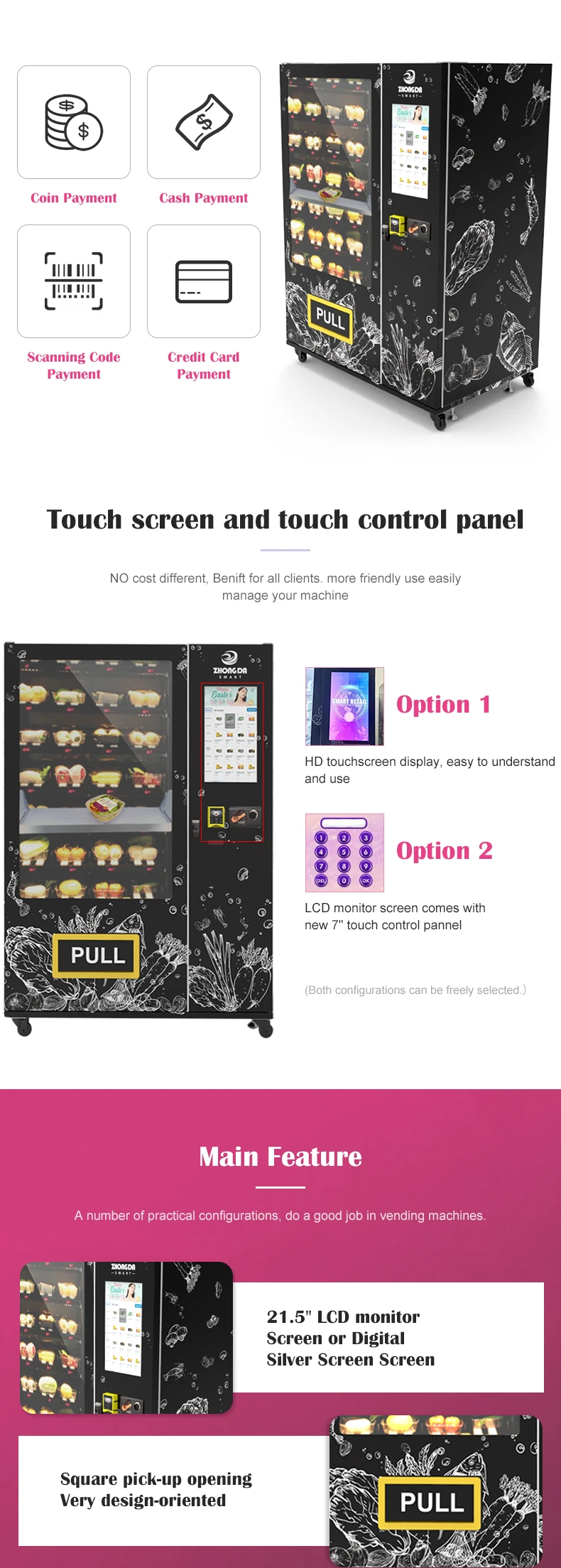 Ada Standard Elevator Vending Machine Snack And Drink Combo Vending
