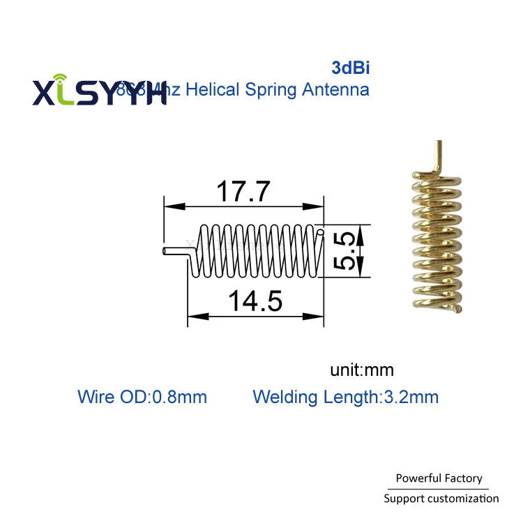Free Sample Internal spring antenna 433Mhz 915Mhz OEM 3dbI 868Mhz helical antenna