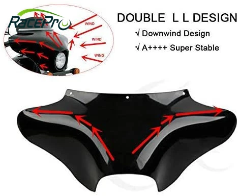 Motorcycle Agressive Front Outer Batwing Fairing for Harley Road King Dyna Softail Kawasaki Honda Suzuki Yamaha Cruiser