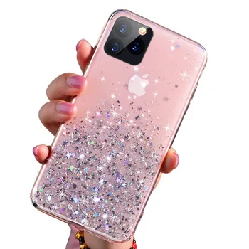 Luxury Bling Glitter Phone Case For iPhone 12 MINI 11 Pro X XS Max XR Silicon Cover For iPhone SE 2020 7 8 6 6S Plus Back cover