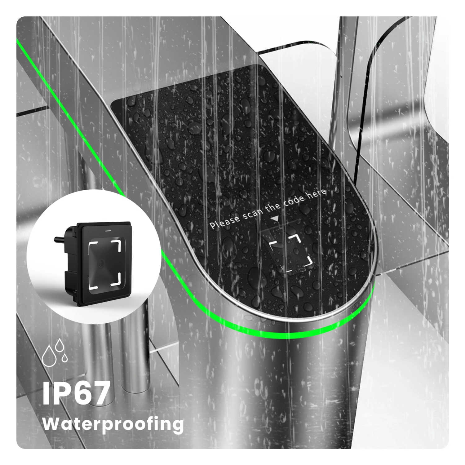 Feocey FC8135 IP66/IP67 Waterproof Smart Access Controller Embedded Ethernet QR Code Scanner Barcode Reader NFC/RFID MI1 Stock