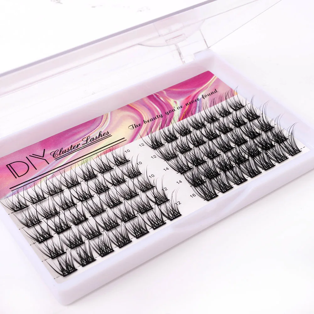 Yiernuo Pre- Bond Technology Diy Lashes Press-on Eyelash Clusters Kit ...