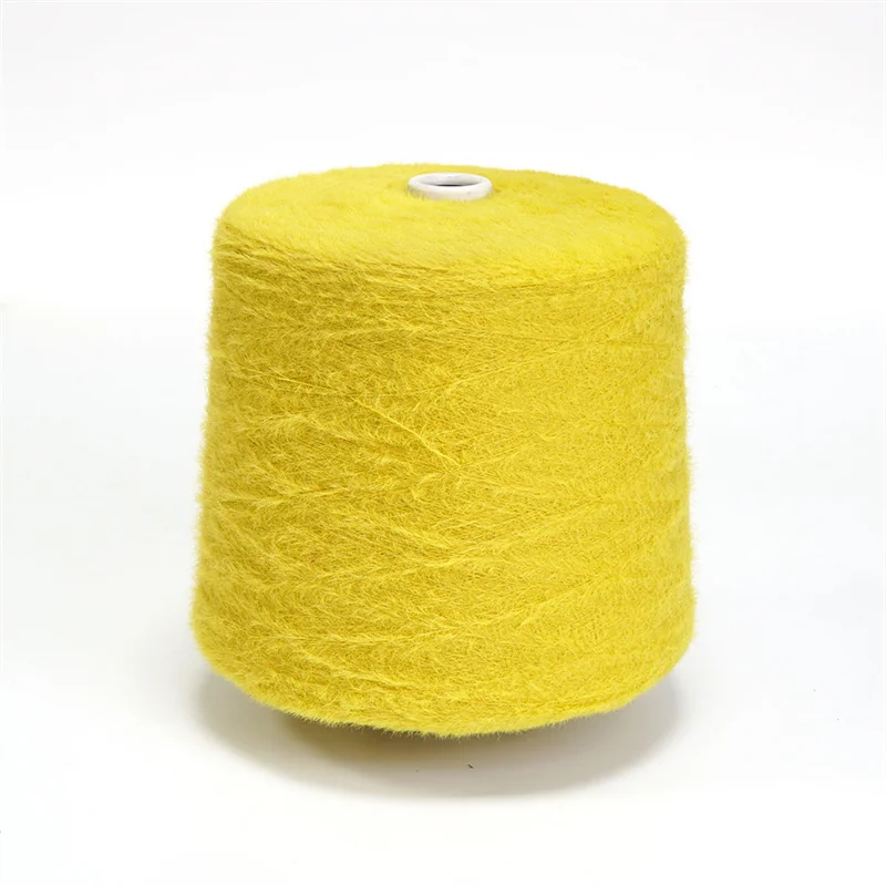 Yarns Knitting Whosale 100% Nylon 0.9cm 1.3cm Nylon Mink Yarn Nantong Feather Hair Fancy Yarns for Sweaters