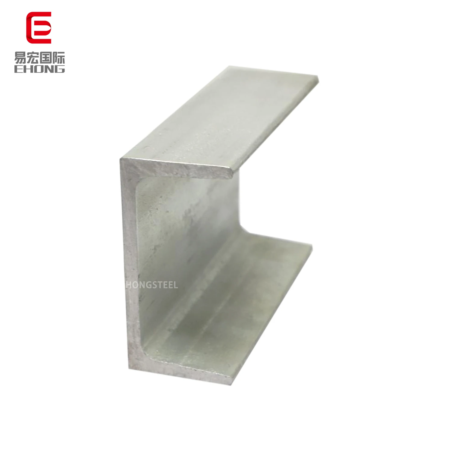 Viga en U de acero de alta calidad Q235B S235 ASTM, laminada en caliente, en forma de U para torres de transmisión y construcción.