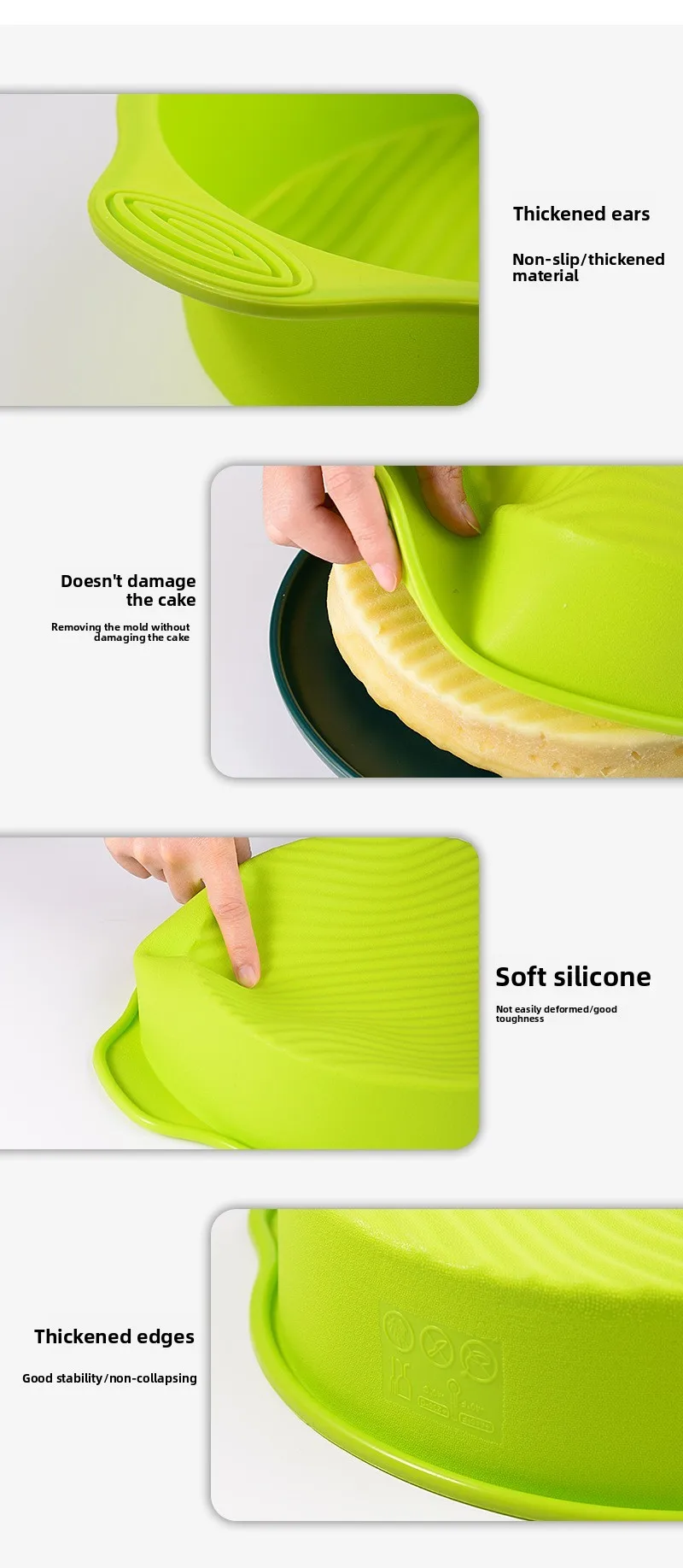 10-Inch Round Food Grade Silicone Mold Easy Release Baking Tool for Cake & Chiffon Cake Essential Cake Tools supplier