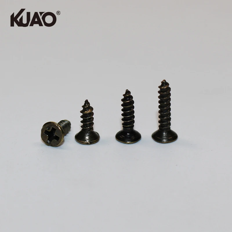 Household Hardware Accessories Bronze Self-tapping Phillips Screws Tone Flat Head Round Rivet Wood Screws
