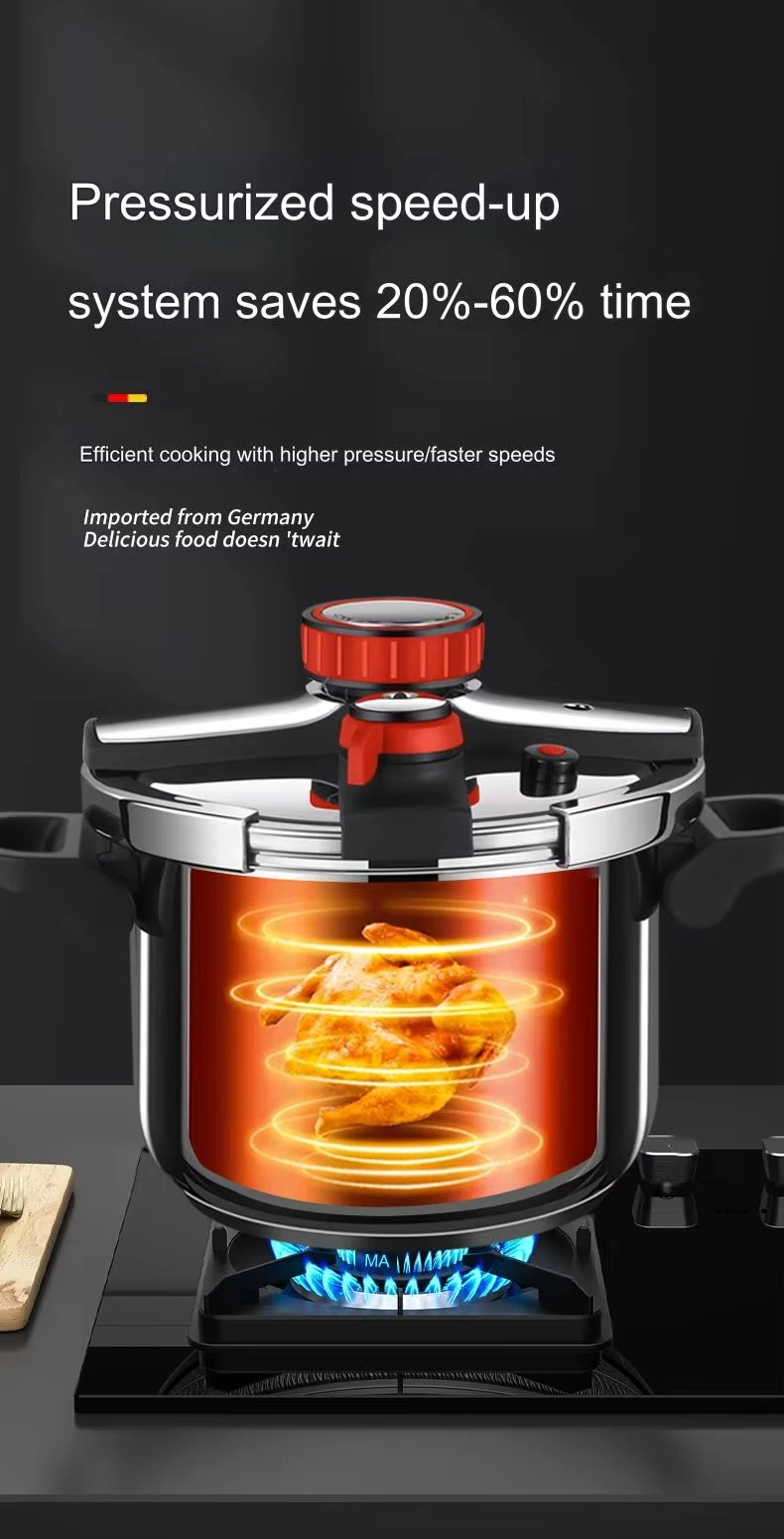 高品质燃气电磁炉316不锈钢锅厨房炊具防爆6L 10L压力锅