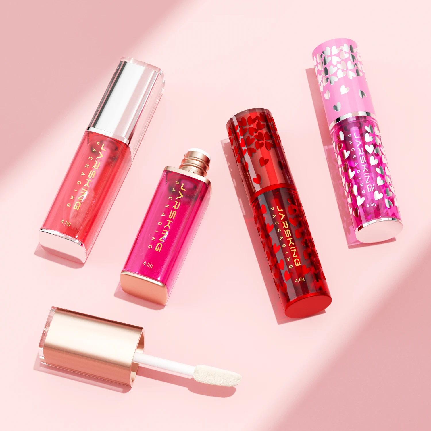Wholesale 4.5ml Empty Custom Logo Luxury Lipgloss Container Packaging Colorful Fancy  Plastic Lip Oil Gloss Tube with Applicator