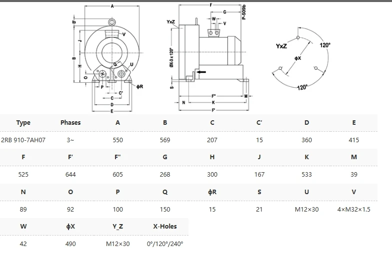 Air Blower, A2RB, 910-7AH07, 8.5KW - detail 2