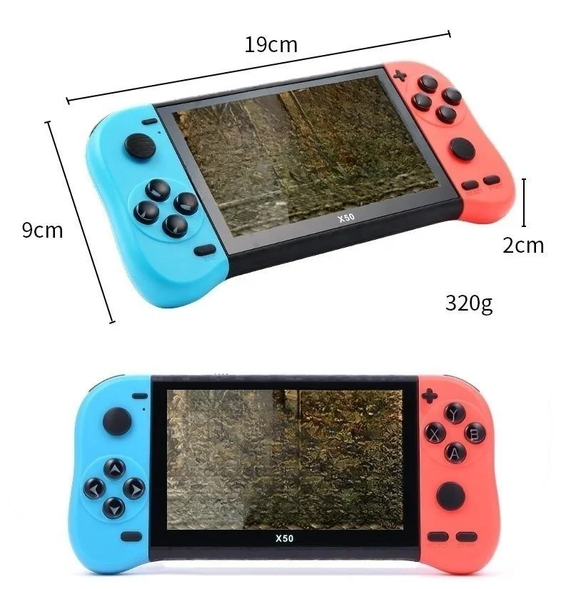 2022 New Design Cheapest Portable Retro Pocket Video Handheld Game Console Player X50 Handheld Game Machine