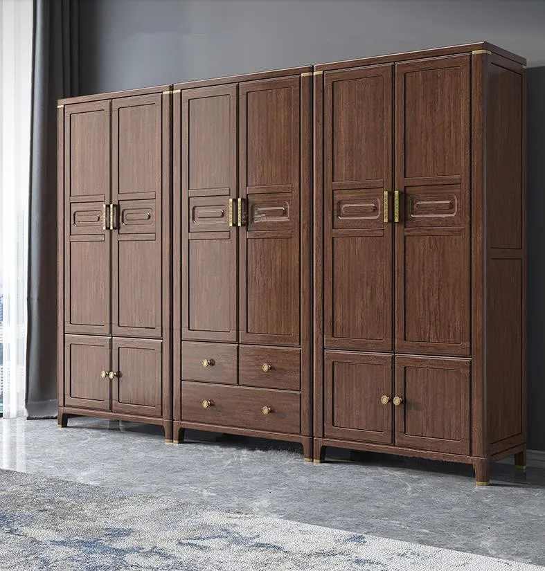 European Style Classic Wooden High Quality Folding Wardrobe Closet