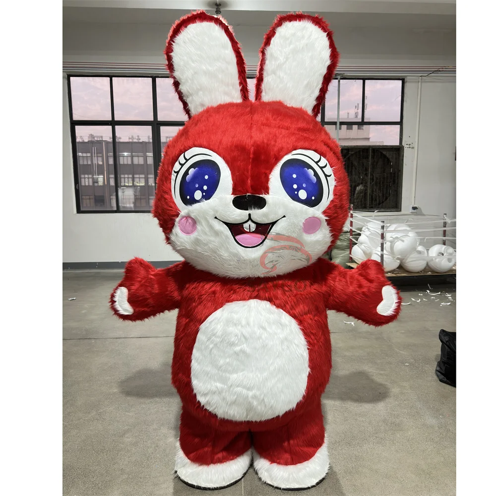Outfit Inflatable Rabbit Mascot Costume for Birthday Party Dress 2/2.6m Inflatable Costumes Rabbit Mascot