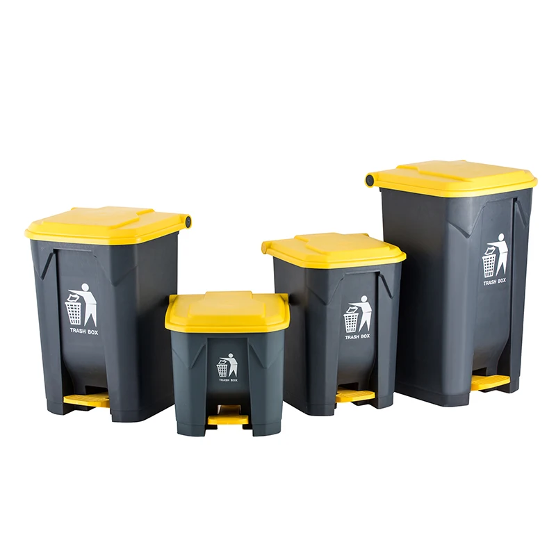 Plastic Waste Pedal Bin 100l Black Trash Can Buy Outdoor Plastic Waste Bin,Waste Bin,Food