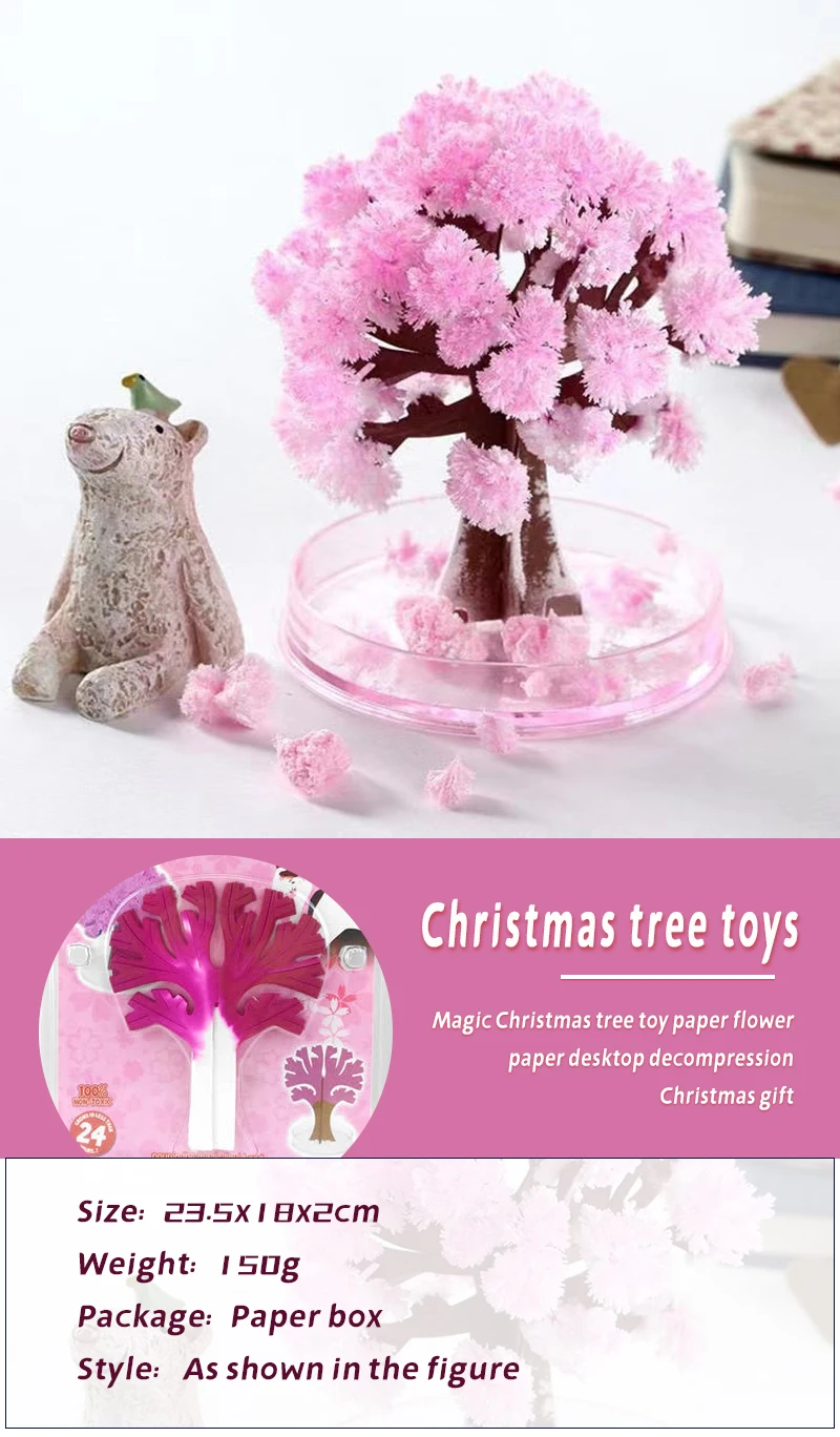 Factory Price Popular Kid Toys Growing Christmas Tree Magic Funny Diy