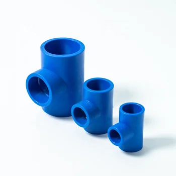 3 Ways Connector Reducing Tee PE Pipe Fittings Plastic Tube Socket Reducer Tee For Water Supply