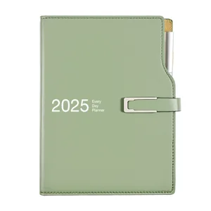 Custom 2026 Luxury Hardcover PU Daily Planner A5 A6 Journal Business Notebook With Logo