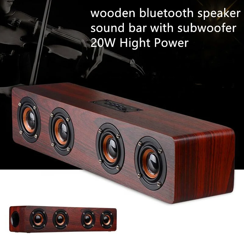 ☆木製サブウーファー付きサラウンドシステム W8 barra de sonidoサブウーファーホームシアターテレビタワー
