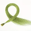 10 mechones de pelo verde amarillento