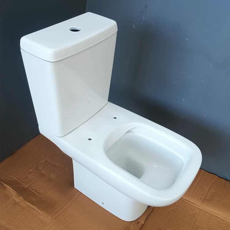 Sanitary Ware Bathroom Ceramic Washdown P Trap Two Piece Toilet Bowl Modern Dual-Flush Design Wc Commode