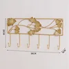 B gancio quadrato foglia oro-ginkgo 6 gancio