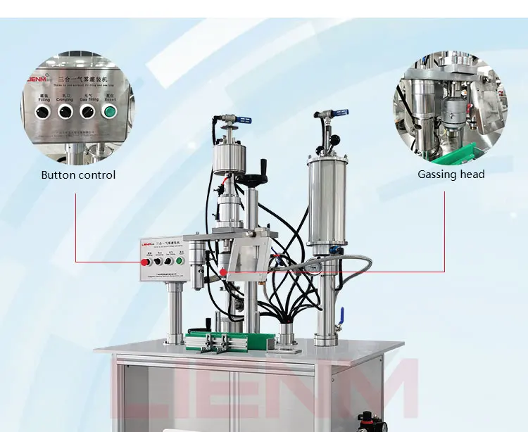 Factory Customized Semiautomatic Aerosol Filling Machine Deodorant