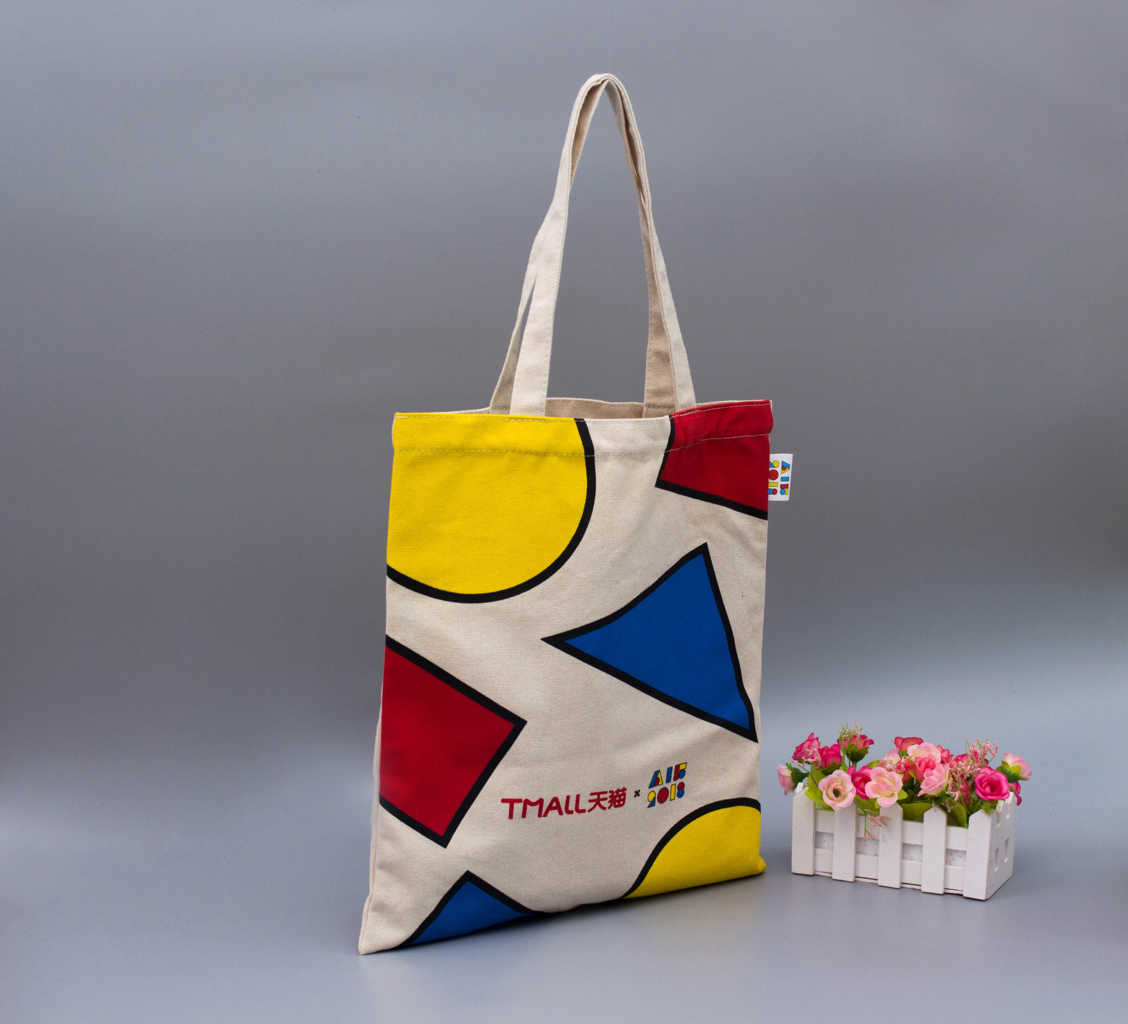 Top Design Canvas Tote Bag avec poche et fermeture éclair avec