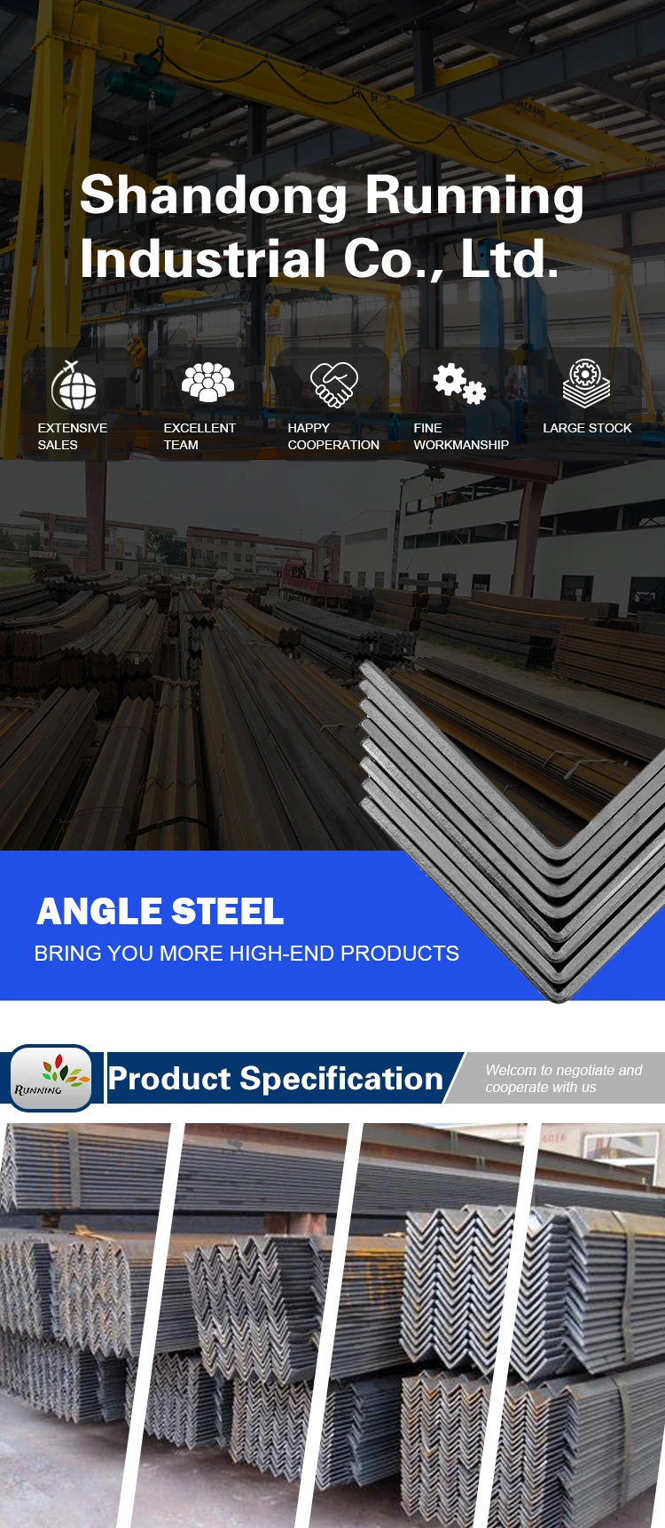 Customized Size 50x50 Angle Steel Bar 20x20x3 Steel Angel 30x30x3 Angle