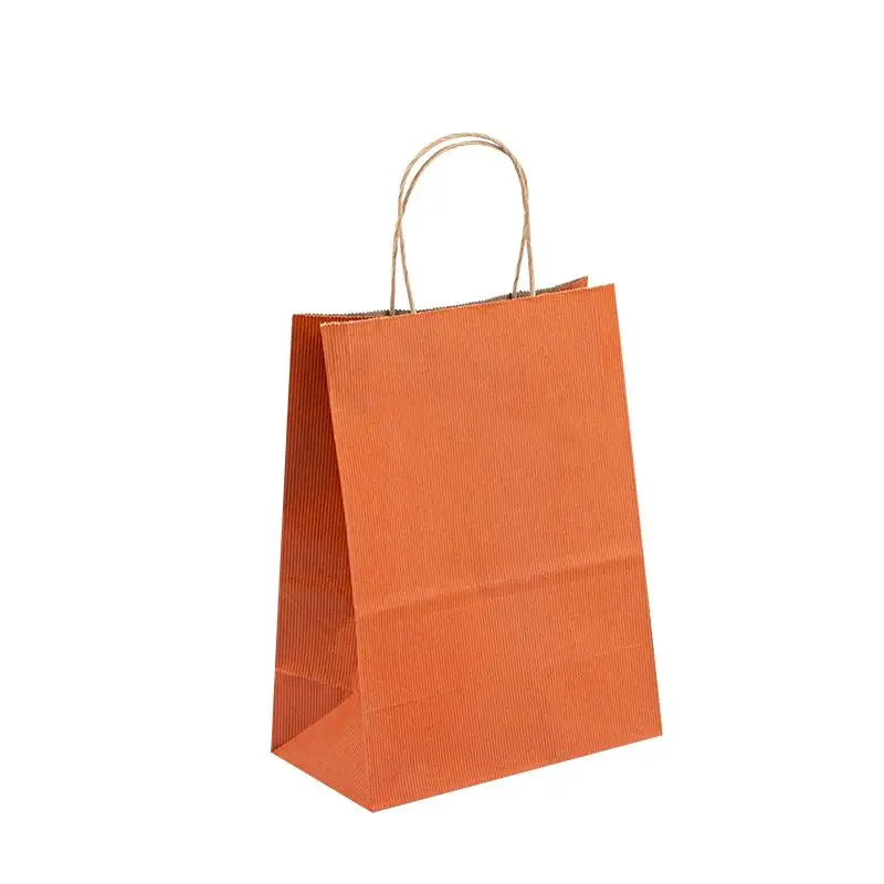 Customized Take Out Craft Paper Bag with Logo Print Premium Quality Customized Paper Bags