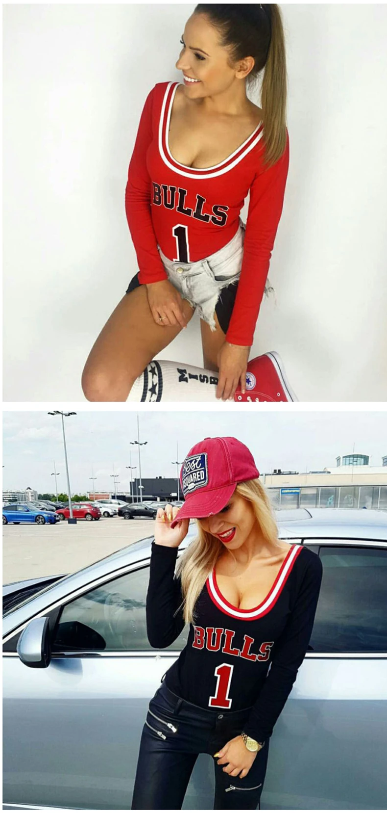 Factory direct hot sale  knitting long sleeve o-neck printed bodycon bottom Jumpsuit