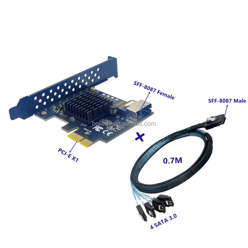 Mini SAS SFF-8087 Connector to PCI-E 1X Adapter Card