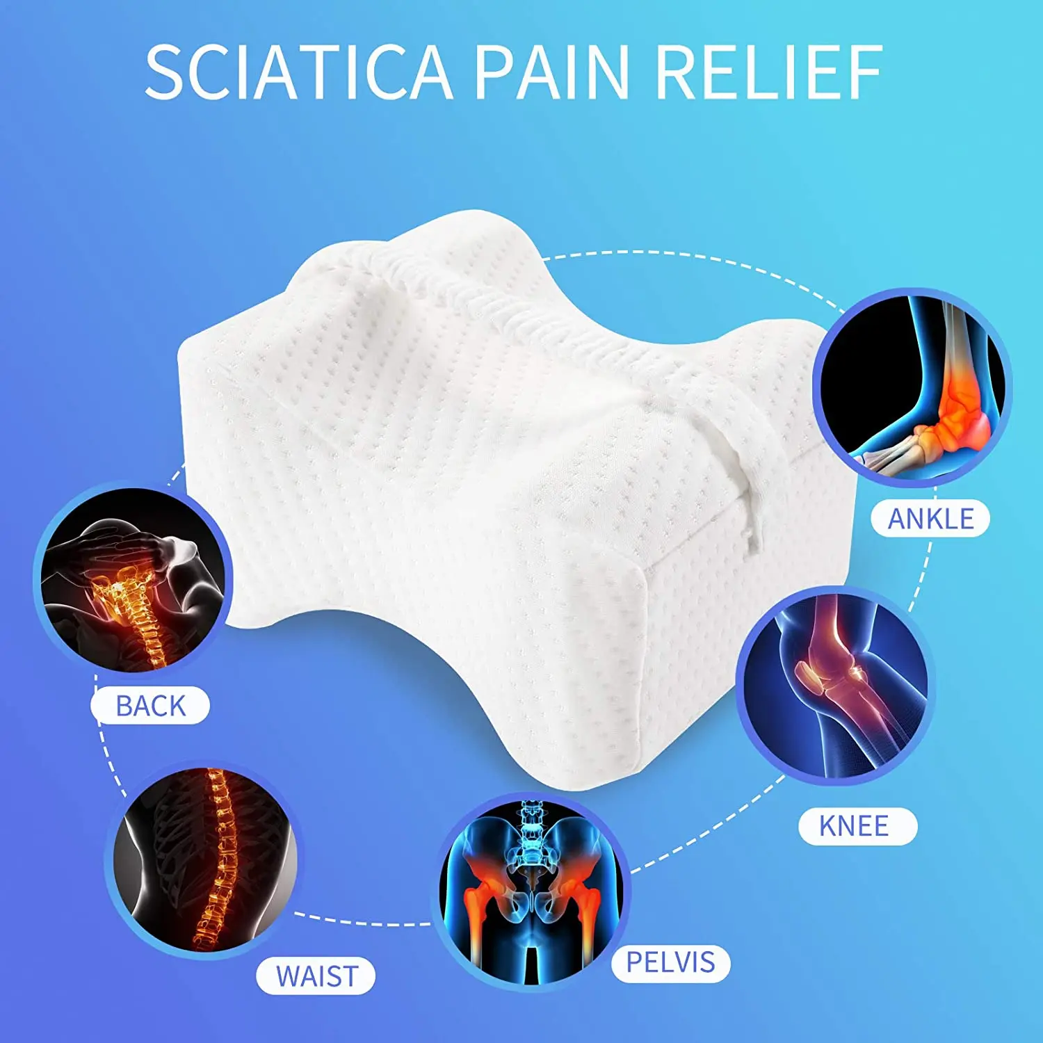 Buy Wholesale China Orthopedic Knee Pillow For Sciatica Relief, Back Pain,  Leg Pain, Pregnancy, Hip And Joint Pain & Leg Pillows For Sleeping at USD  6.5