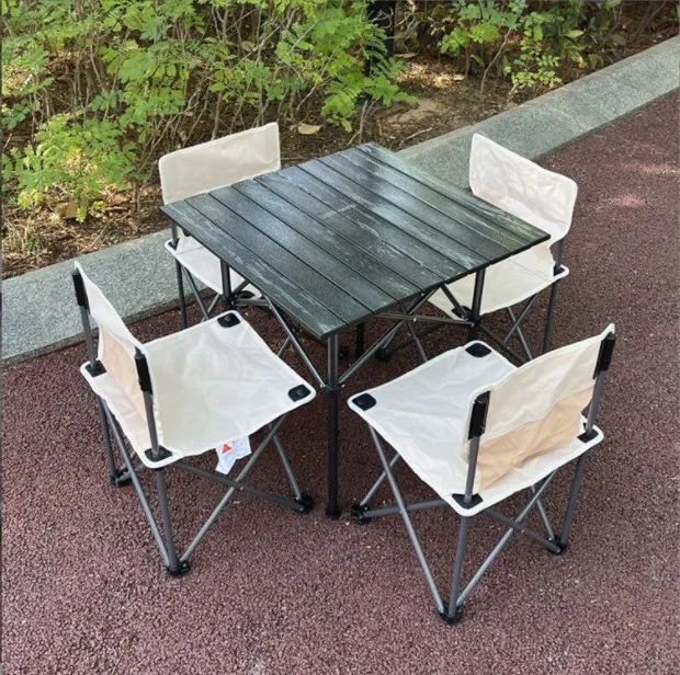 Outdoor Furniture Cheap Portable Folding Metal Picnic Camping Table And