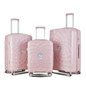 custom logo Universal Wheel Luggage PP Three-piece Set Trolley case Set Password Carry-on Suitcase Travel Luggage New Style