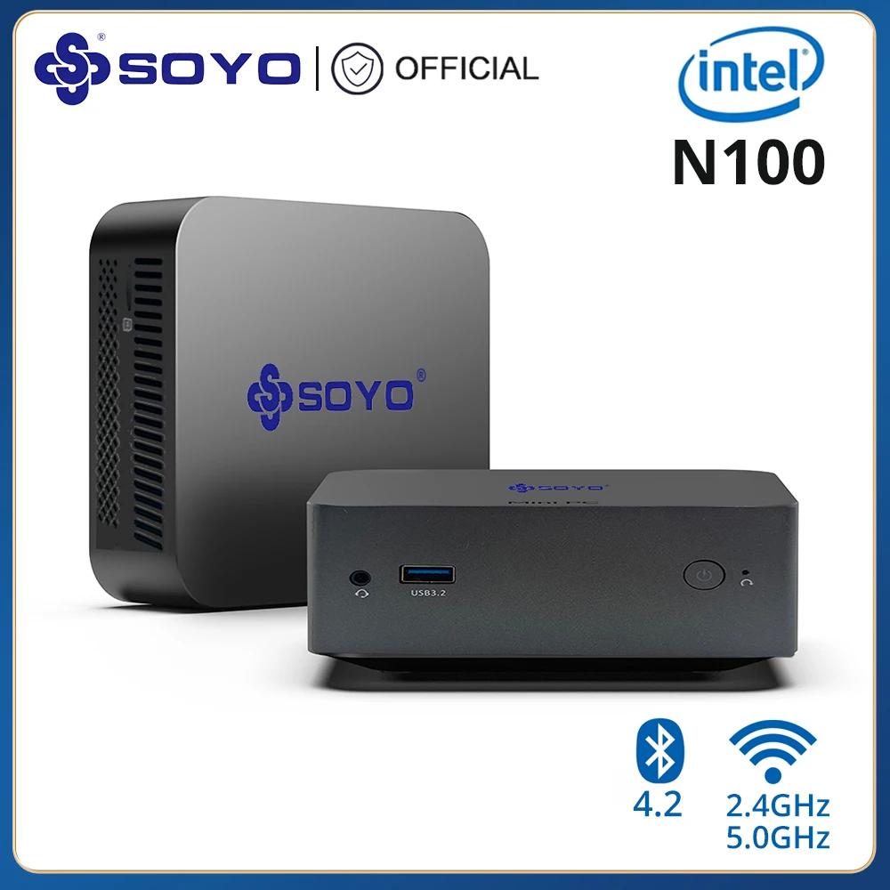 SOYO M2 Plus Mini PC - 16GB DDR4, 512GB SSD, Windows 11