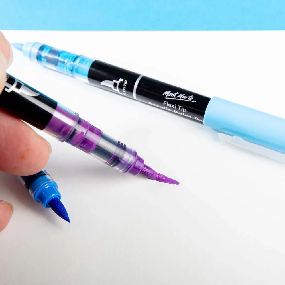 Mont Marte Flexi Tip Acrylic Paint Pens 12pc Set