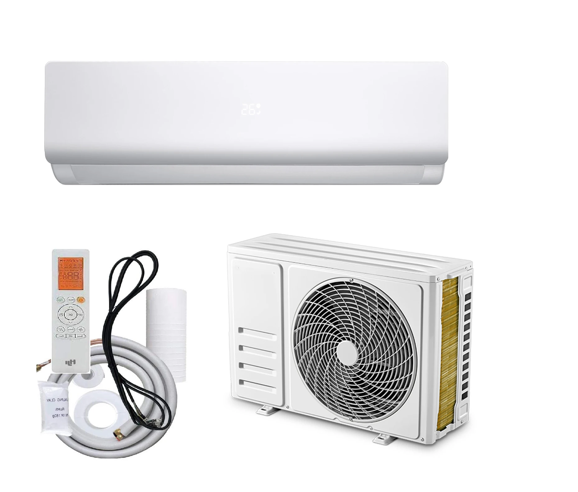9000BTU No Inverter Cooling/Heating Humidifier Manufacturers Single Room Airconditioner Wall 7000 Btu Split Air Conditioner