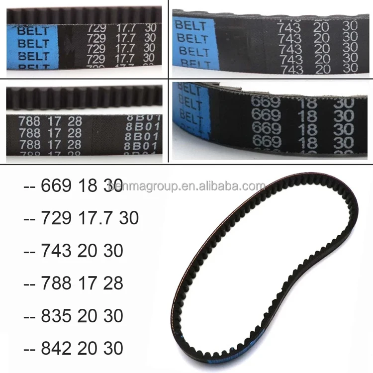 Motorcycle Scooter Drive Belt 669 729 799 743 788 835 842 for GY6 50cc 150cc 139qmb 1p39qmb 147qmd 152qmi 157amj