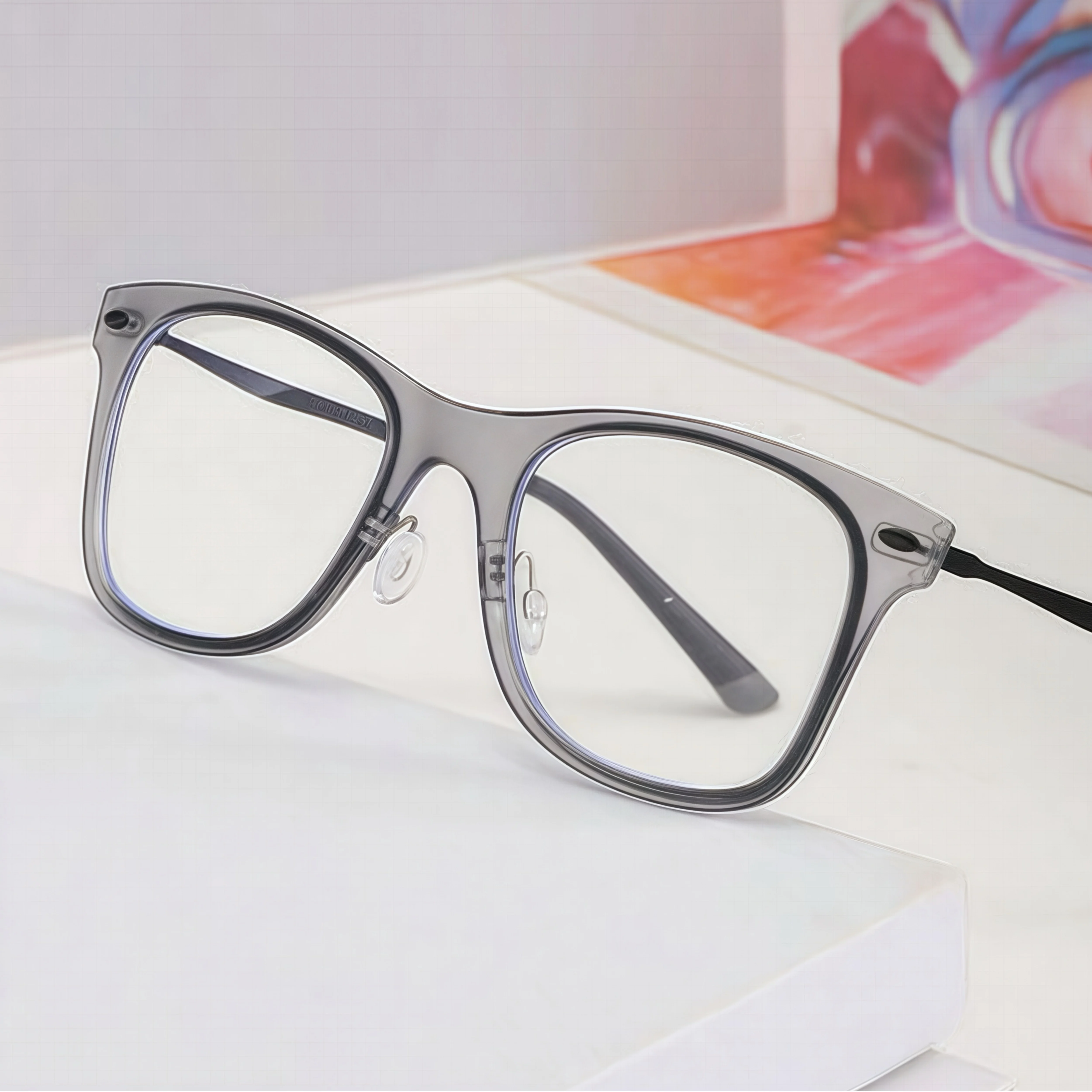 Unisex Square-Frame HD Reading Glasses for Oval Face