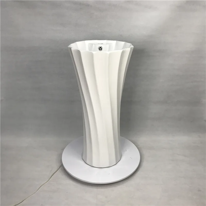 New Design Pedestal Sink Modern Hotel Sanitary Ware Bathroom Ceramic Round Hand Wash Basin Ceramic Pedestal Basin