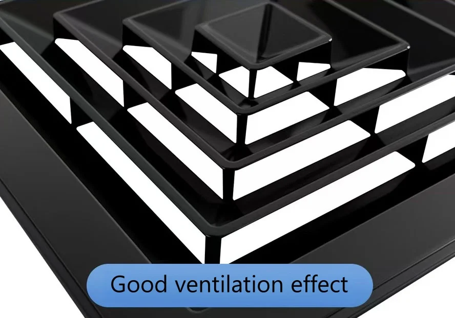 Black ABS Diffuser with square air Outlets