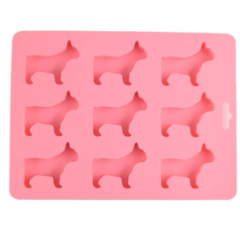 Buy 4 Cavity Bulldog Ice Cube Ice Box Food Grade Mold, Puppy Pet